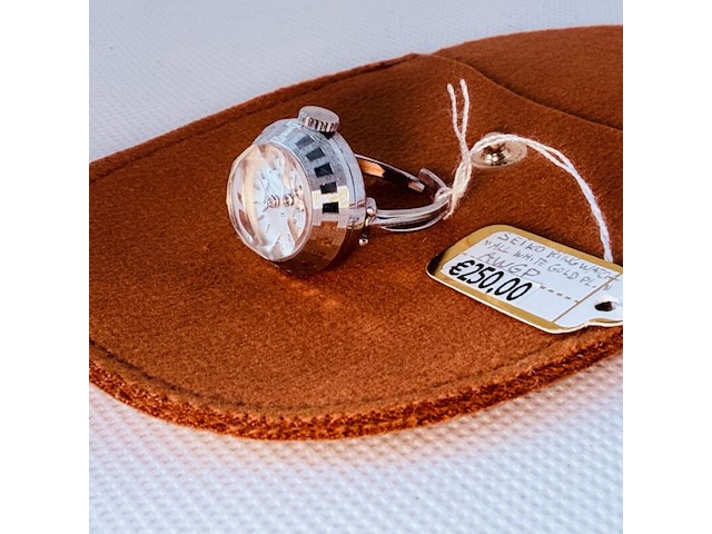 Seiko ring horloge - witgoud keurmerk - werkend getest - afbeelding 3 van  6