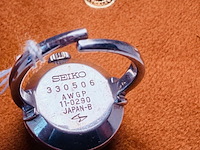 Seiko ring horloge - witgoud keurmerk - werkend getest - afbeelding 6 van  6