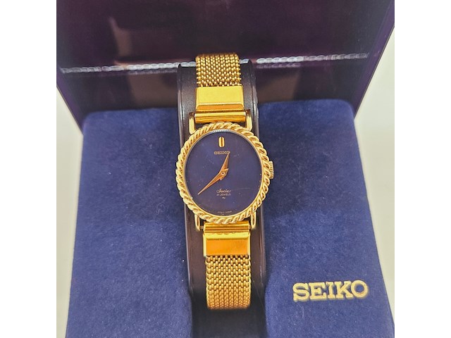 Seiko socie mechanisch dameshorloge met goudkeurmerk - afbeelding 1 van  8