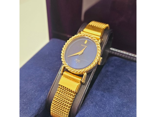 Seiko socie mechanisch dameshorloge met goudkeurmerk - afbeelding 4 van  8