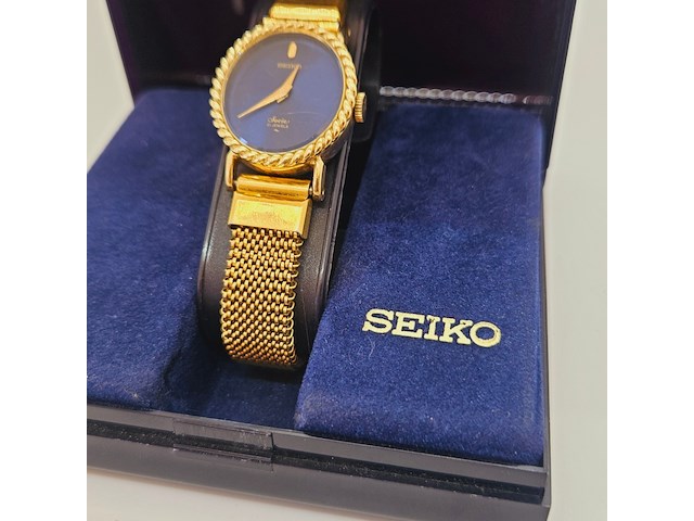 Seiko socie mechanisch dameshorloge met goudkeurmerk - afbeelding 5 van  8