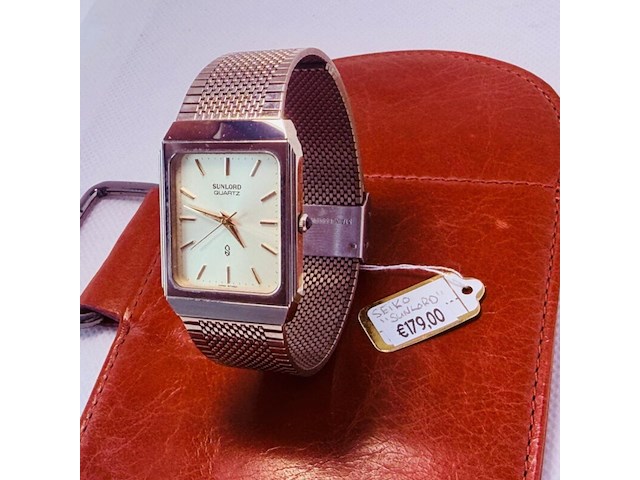 Seiko ‘sunlord’ heren tank horloge - afbeelding 7 van  8