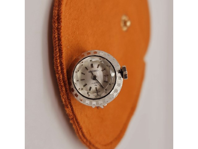 Seiko witgouden gp ring 10-0630 - mechanisch uurwerk - afbeelding 3 van  6