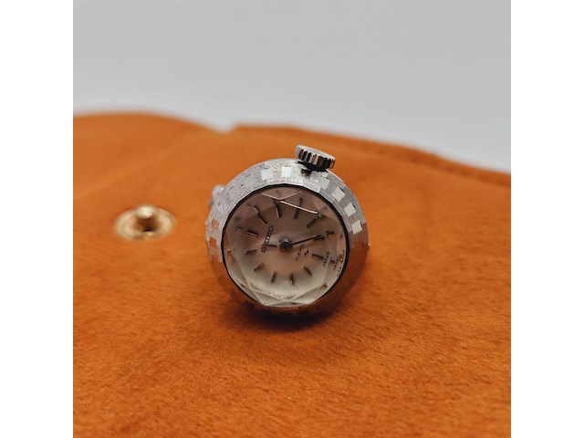 Seiko witgouden gp ring 10-0630 - mechanisch uurwerk - afbeelding 4 van  6