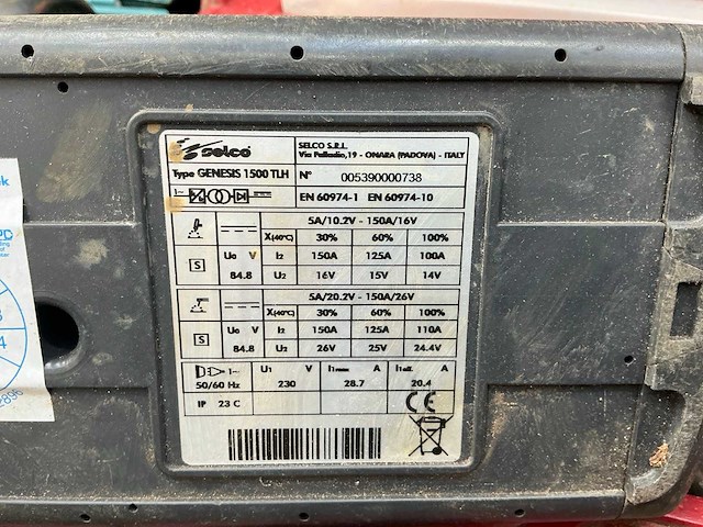Selco genesis 1500 tlh tig lasapparaat - afbeelding 4 van  8