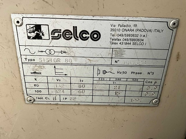 Selco sistor 80 plasmasnijmachine - afbeelding 5 van  5
