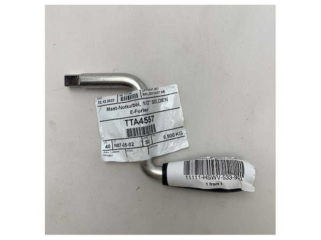 Selden 400e emergency control handle 1/2 inch - 533-922 - afbeelding 2 van  5