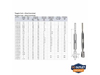 Selden bronze 16 mm rigging screw stud - toggle - 174-329-12 - afbeelding 3 van  3
