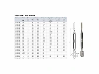 Selden bronze 16 mm rigging screw stud - toggle - 174-329-12 - afbeelding 3 van  3
