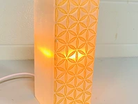 Seleniet bloklamp met gravure