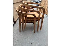 Selly - teakhout - tuinstoel (6x) - afbeelding 2 van  3