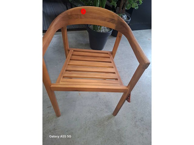 Selly - teakhout - tuinstoel (6x) - afbeelding 3 van  3