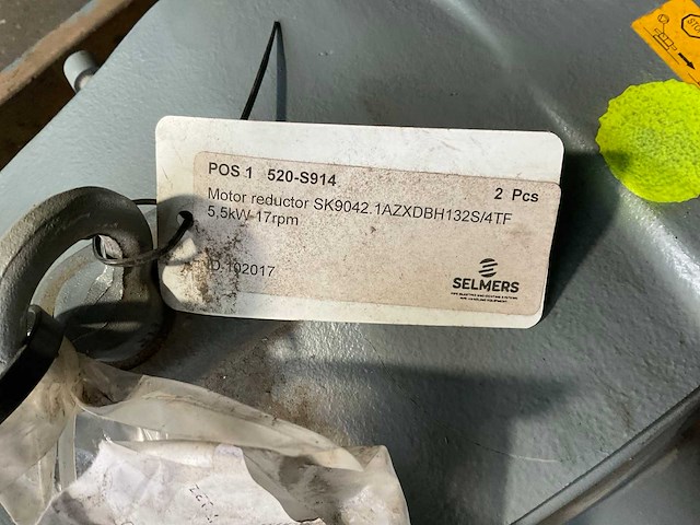 Selmers / bauer elektromotor met reductiekast (2x) - afbeelding 2 van  3