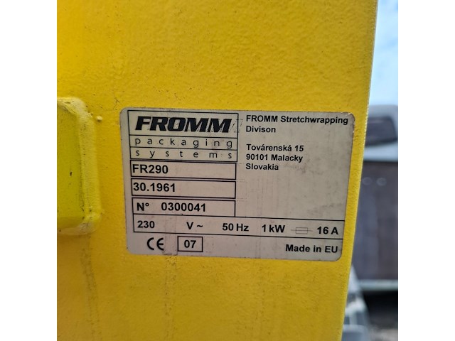 Semi automatische mobiele folie wikkelmachine fromm, fr290 - afbeelding 7 van  10