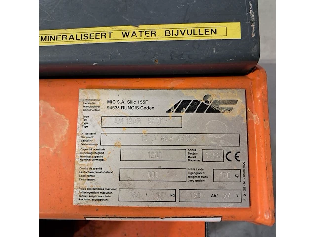 Semi elektrische palletwagen, mic, am 120b 54x115, 1998 - afbeelding 5 van  14