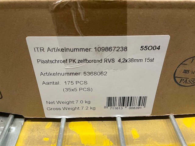 Sencys 4.2x38mm rvs plaatschroef (2 doos) - afbeelding 4 van  4