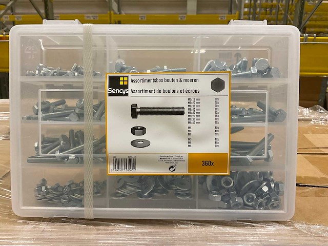 Sencys assortimentbox bouten & moeren (150x) - afbeelding 1 van  3