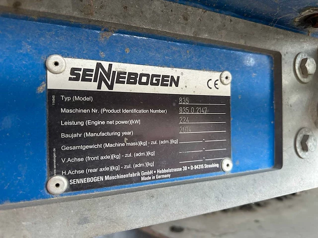 Sennebogen - 2014 - 835 - overslagkraan - afbeelding 40 van  53