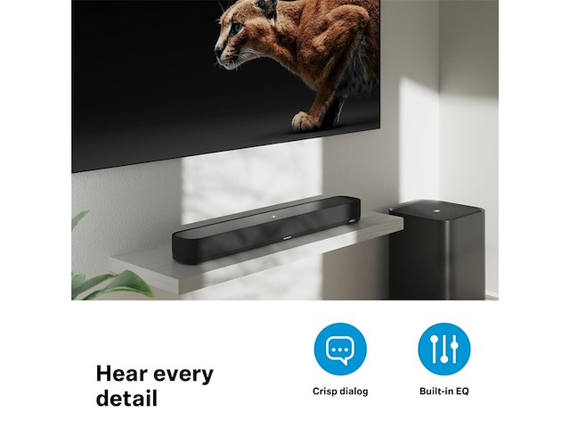 Sennheiser ambeo mini soundbar voor tv met ingebouwde subwoofer dolby atmos zwart - afbeelding 4 van  4