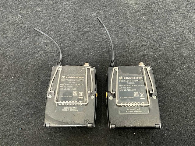 Sennheiser sk2000 beltpack transmitter cw-x (2x) - afbeelding 2 van  2