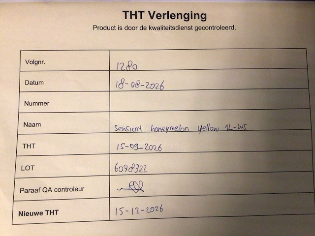 Sensient honeymelon yellow 1l-ws (e161b) 10kg (3x) - afbeelding 2 van  3