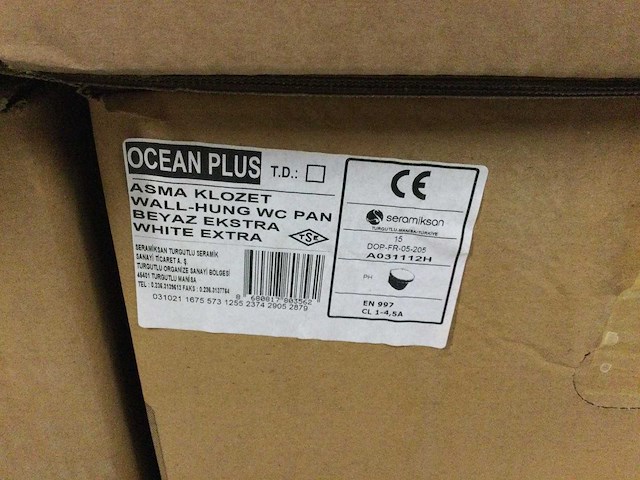 Seramiksan - a031112h - hangtoilet met wc. bril - afbeelding 3 van  4