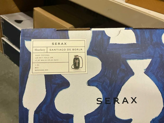 Serax santiago de borja vase cocona 20x11xh24,5cm - afbeelding 3 van  4