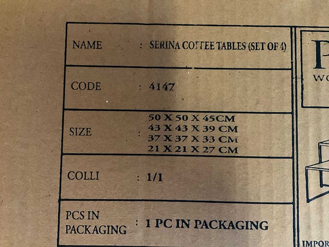 Serina bijzettafel set van 4 - afbeelding 7 van  8