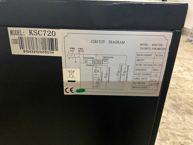 Serrco - ksc-720 fustenkoeler - koelkast / bierkoeler - afbeelding 3 van  5