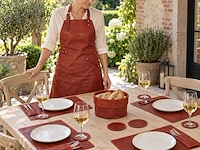 Served with style 16-delige leren horeca- en tafelset, chestnut (kastanjebruin) - afbeelding 5 van  5