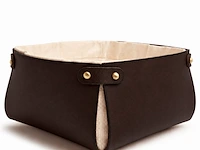 Served with style 5-delige leren tafelset, donkerbruin - afbeelding 3 van  5