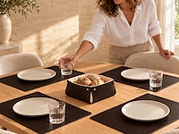 Served with style 5-delige leren tafelset, donkerbruin - afbeelding 5 van  5