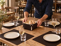 Served with style 5-delige leren tafelset, donkerbruin - afbeelding 5 van  5