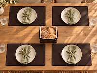 Served with style 5-delige leren tafelset, donkerbruin - afbeelding 5 van  5