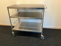 Serveerwagen rvs met 3 leggers - afbeelding 1 van  8