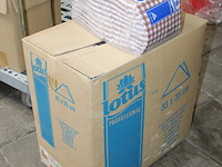 Servetten lotus bruin / wit in doos. - afbeelding 2 van  2