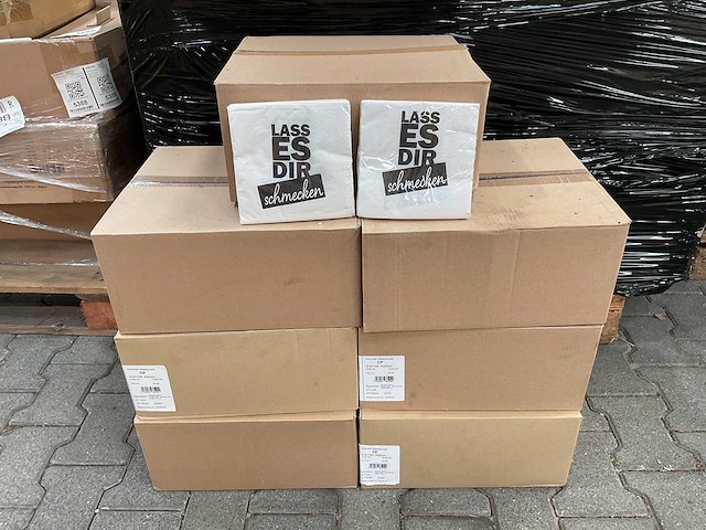 Servetten-wit 33x33 - 3 ply - 20 pack (224x) - afbeelding 2 van  5