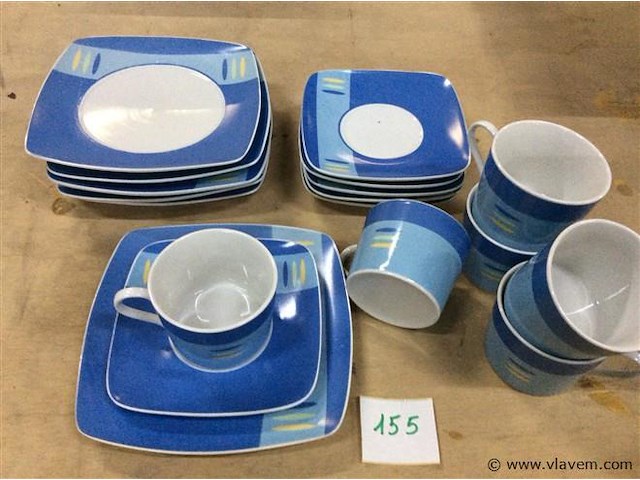 Servies ( blauw ) - afbeelding 1 van  2