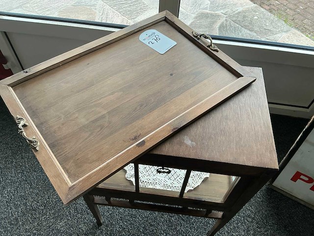 Servieskastje met dienblad - afbeelding 5 van  6