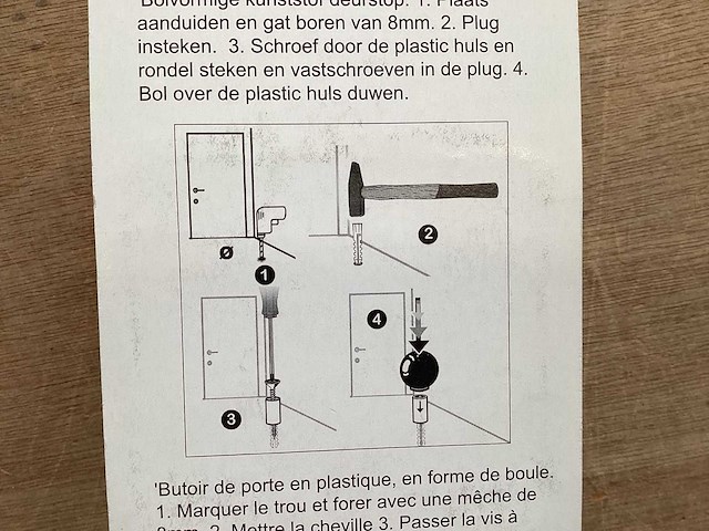 Serviprof deurbuffer rubber wit (200x) - afbeelding 2 van  2