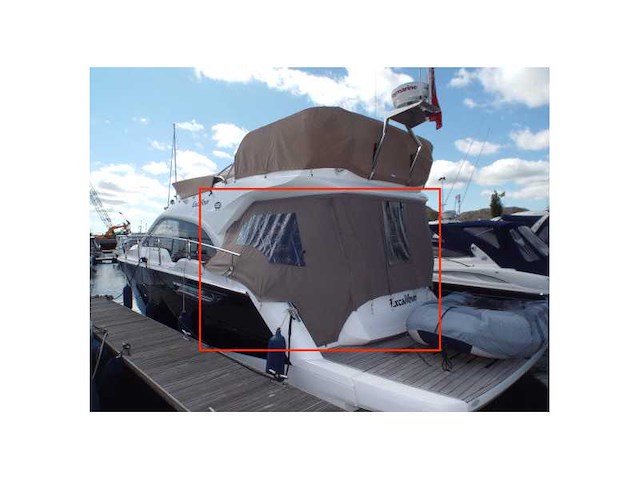 Sessa marine fly 40 sunbrella aft cockpit cover beige - 048115f - afbeelding 2 van  6