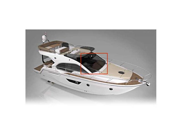 Sessa marine fly40 front window black mesh sun cover - 048115g - afbeelding 2 van  6