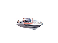 Sessa marine key largo 24 windscreen + stainless steel frame - afbeelding 1 van  2