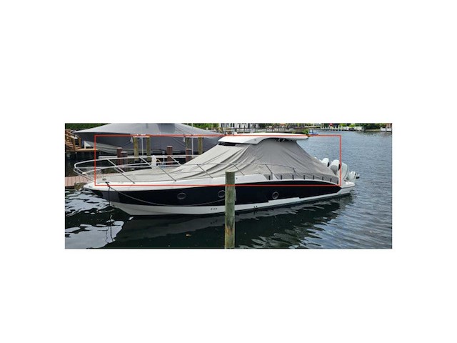 Sessa marine key largo 36 beige canvas cockpit cover - 049551w - afbeelding 1 van  6