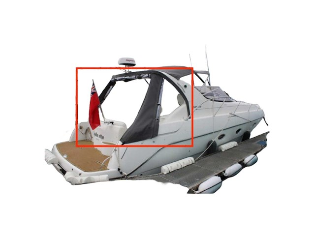 Sessa marine oyster 40 grey cockpit | aft cover original - 048087a - afbeelding 1 van  6