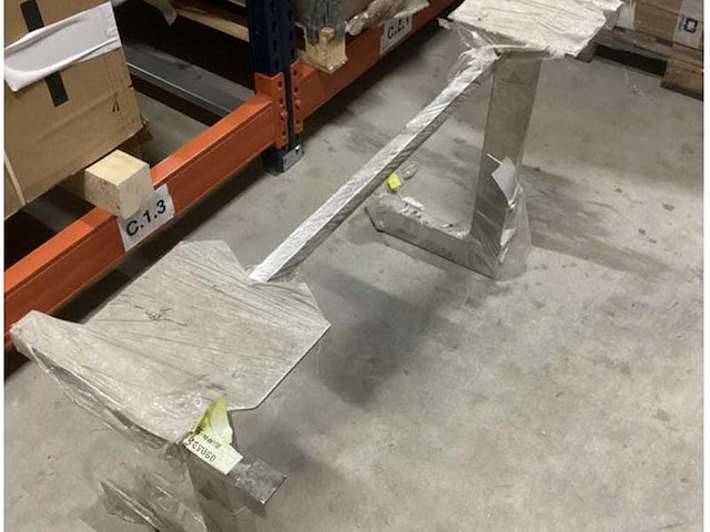 Sessa stainless steel fixed table support - 050332r - afbeelding 1 van  3