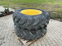 Set 2x john deere 28" tractorwielen met galaxy agri-star 420/85 r28 banden - afbeelding 2 van  9