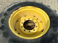 Set 2x john deere 28" tractorwielen met galaxy agri-star 420/85 r28 banden - afbeelding 7 van  9