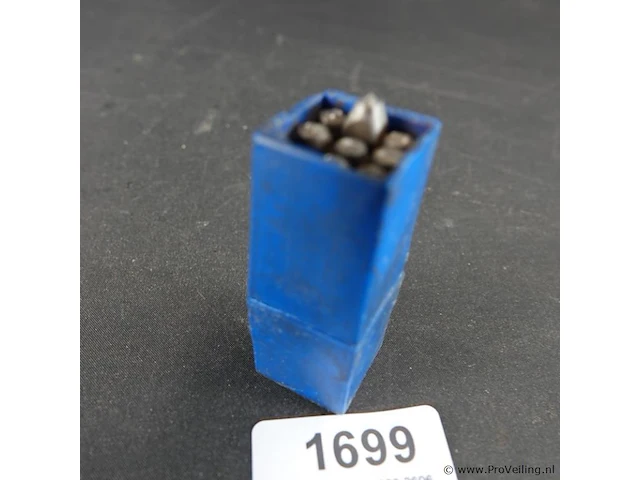 Set 3 mm masus slagstempel van gehard staal, gemaakt in west-duitsland - afbeelding 1 van  5