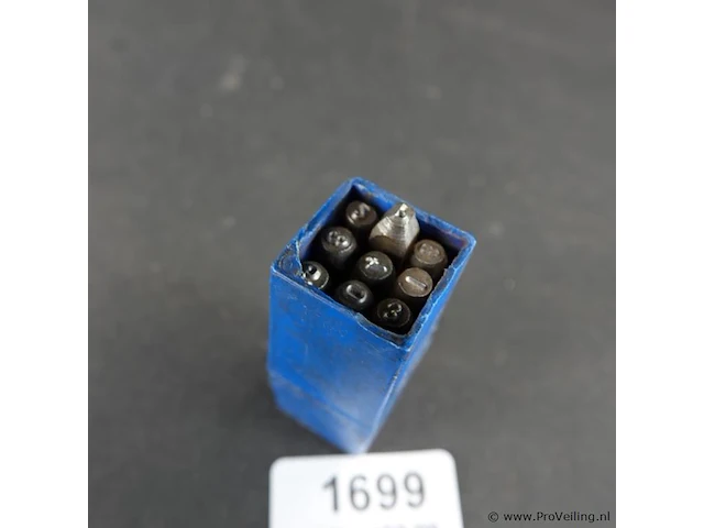 Set 3 mm masus slagstempel van gehard staal, gemaakt in west-duitsland - afbeelding 2 van  5